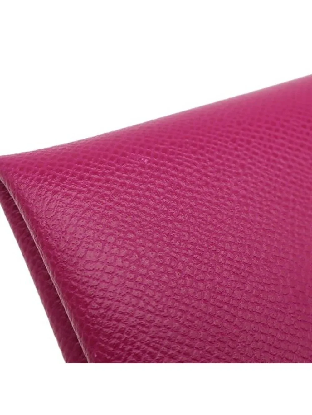 Hermes Card Case Calvi Leather Veau Madame Rose Purple Silver Business